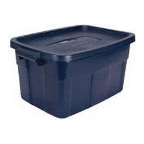 rubbermaid dark indigo metallic roughneck storage box|rubbermaid dark metallic.